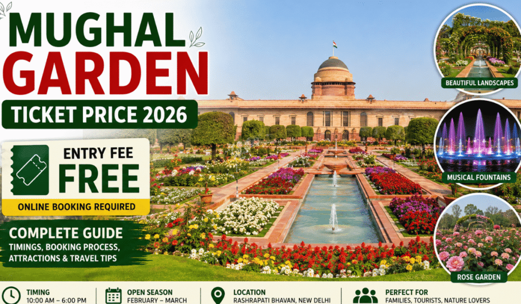 Mughal Garden Ticket Price