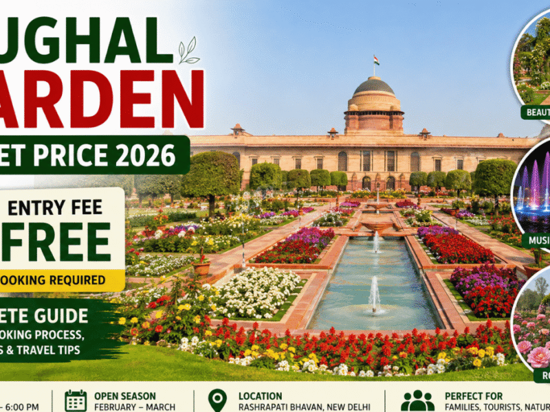 Mughal Garden Ticket Price 2026: Entry Fee, Timings and Booking Guide