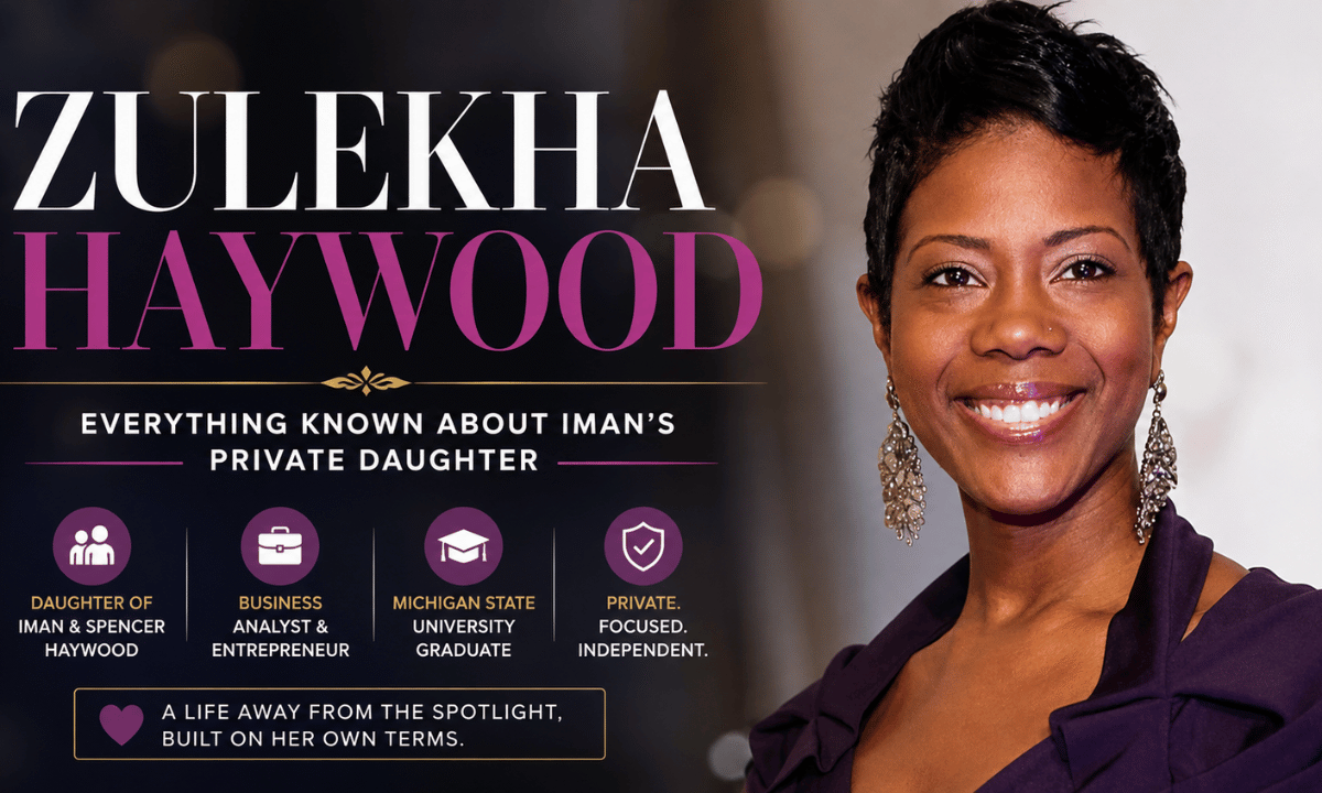 Zulekha Haywood biography featuring her portrait and career, family, and private life highlights.