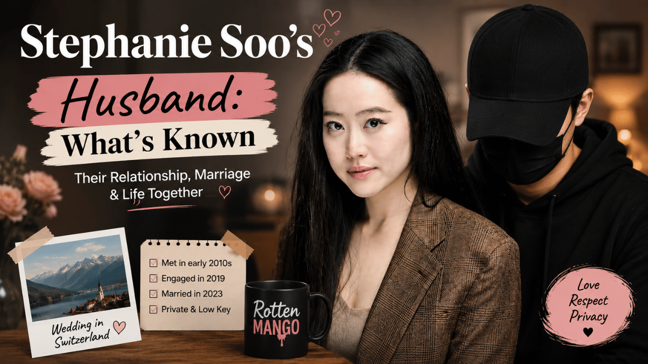 Stephanie Soo husband hiding his face, highlighting their private relationship, marriage, and life together.